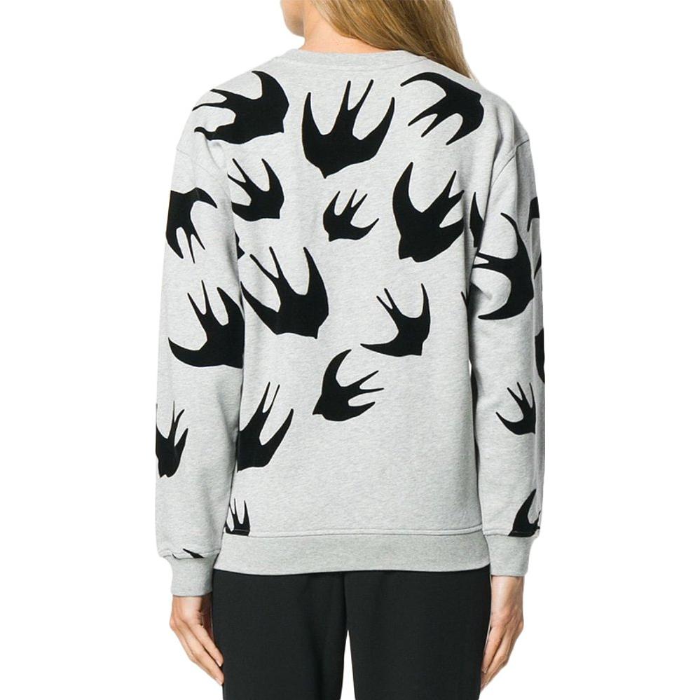 Shop (W) 알렉산더 맥퀸 스웰로 크루넥 스웨트셔츠 그레이. 5577664-RRB38-1230