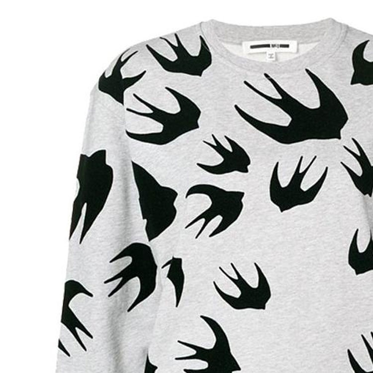 Details for (W) 알렉산더 맥퀸 스웰로 크루넥 스웨트셔츠 그레이. 5577664-RRB38-1230