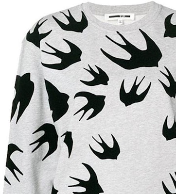 (W) 알렉산더 맥퀸 스웰로 크루넥 스웨트셔츠 그레이. 5577664-RRB38-1230 Details for (W) 알렉산더 맥퀸 스웰로 크루넥 스웨트셔츠 그레이. 5577664-RRB38-1230