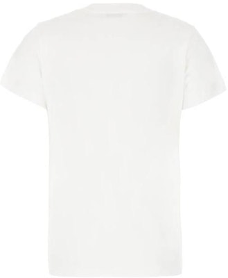 (Women) Alexander McQueen White Logo Slim Fit Crewneck T-Shirt 781403-QZALT-0900 Lookbook (Women) Alexander McQueen White Logo Slim Fit Crewneck T-Shirt 781403-QZALT-0900