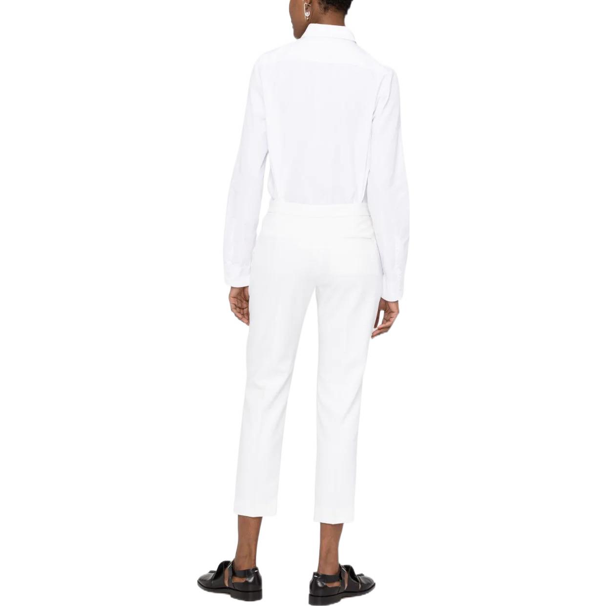 Shop (W) Alexander McQueen Pantalones Deportivos Blancos de Punto Tobilleros de Tiro Medio 584968-QJACA-9025
