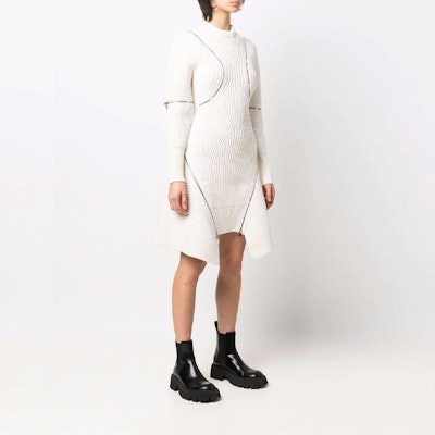(W) Alexander McQueen Dress Kain Knit Zip Lengan Panjang 689430-Q1AZ4-9004 Shop (W) Alexander McQueen Dress Kain Knit Zip Lengan Panjang 689430-Q1AZ4-9004