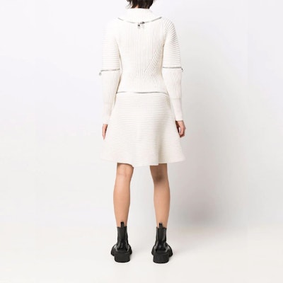 (W) Alexander McQueen Dress Kain Knit Zip Lengan Panjang 689430-Q1AZ4-9004 Purchase (W) Alexander McQueen Dress Kain Knit Zip Lengan Panjang 689430-Q1AZ4-9004