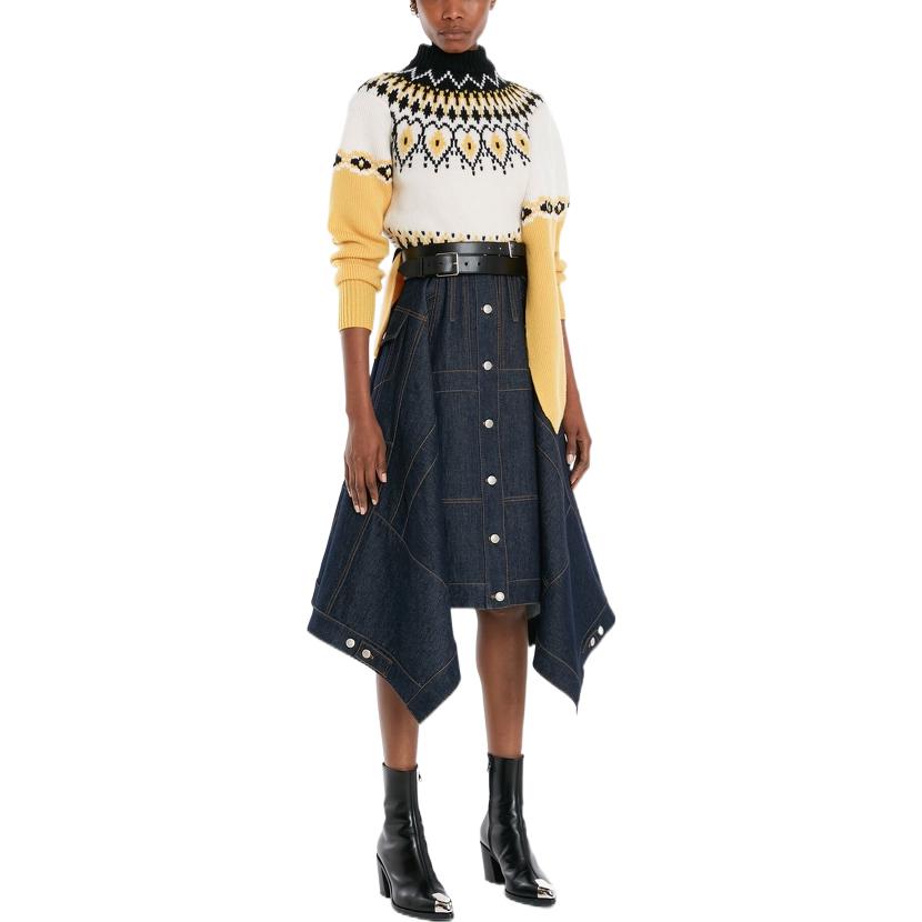 Shop (W) Alexander McQueen 羊毛披肩羊絨毛衣 - 白色 710205Q1A269092