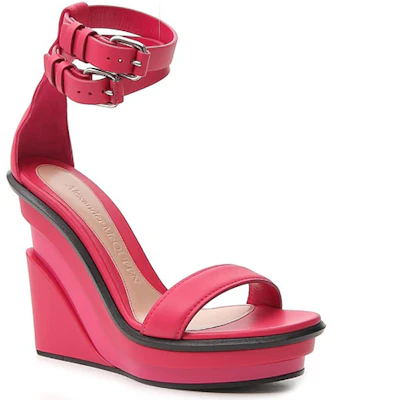 (Women) Alexander McQueen Ankle-Strap High Heeled Sandal 'Red Fashion' 611709WHXN35638 Order (Women) Alexander McQueen Ankle-Strap High Heeled Sandal 'Red Fashion' 611709WHXN35638