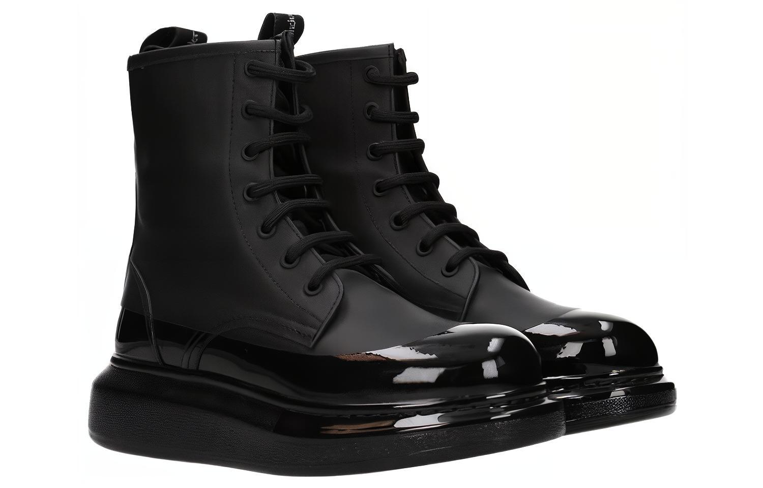 Lookbook (Women) Alexander McQueen Ankle Boot 'Black Calfskin' 633919WHYK21000