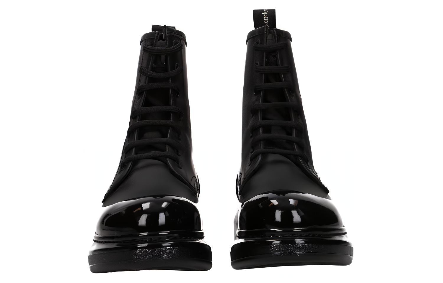 Purchase (Women) Alexander McQueen Ankle Boot 'Black Calfskin' 633919WHYK21000