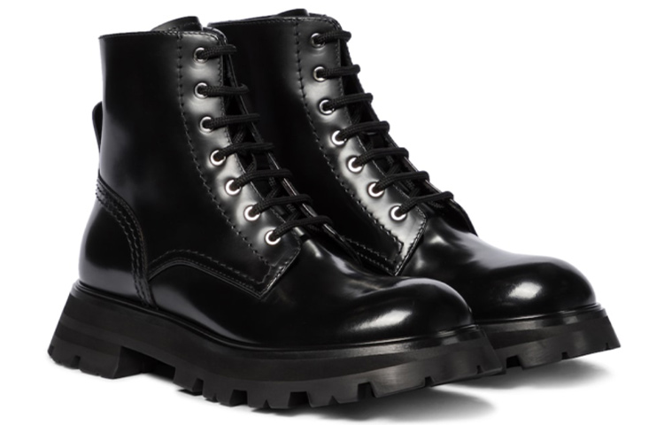 Lookbook 亞歷山大·麥昆 時尚休閒短靴 女款 黑色