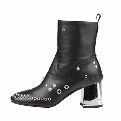 (W) Alexander McQueen Ankle Boot 'Black Leather Fashion'
