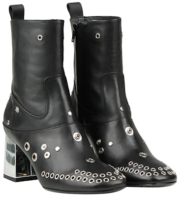 (W) Alexander McQueen Enkellaars ''Zwart Leren Mode'' 571842R26211000 Order (W) Alexander McQueen Enkellaars ''Zwart Leren Mode'' 571842R26211000