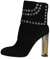 (Women) Alexander McQueen Ankle Boot 'Black Velvet' 485802WHQV11000 (Women) Alexander McQueen Ankle Boot 'Black Velvet' 485802WHQV11000
