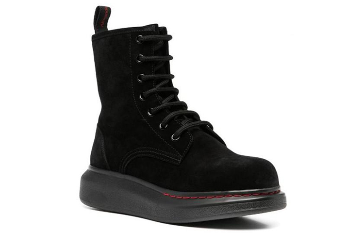 Order 亞歷山大·麥昆 絨面革時尚短靴 女款 黑色