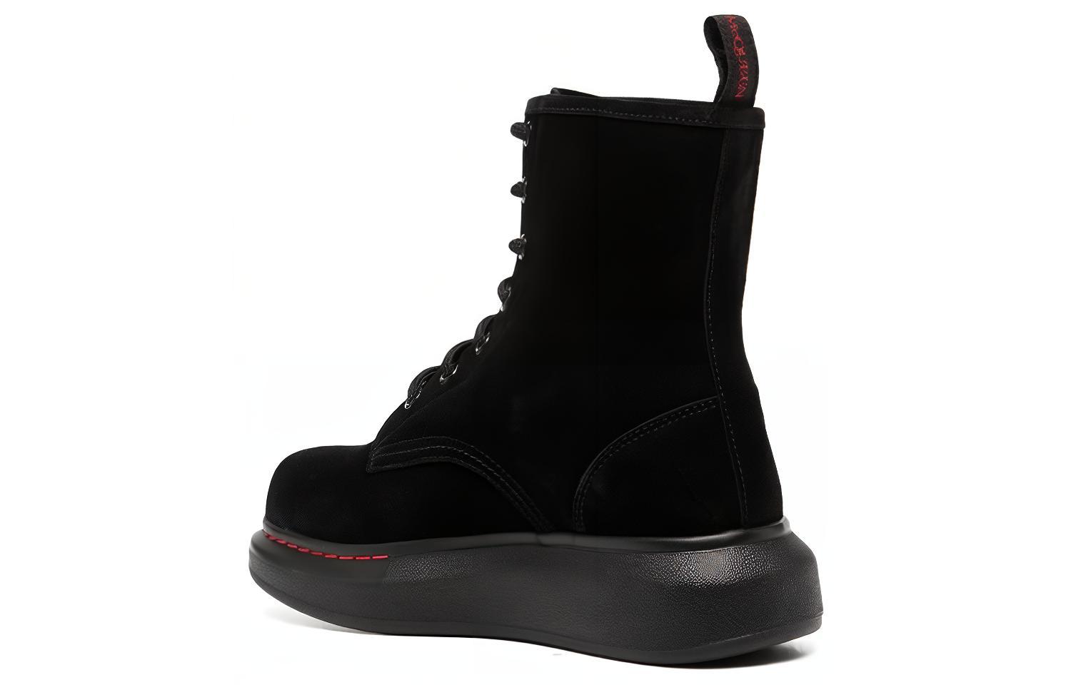 Lookbook 亞歷山大·麥昆 絨面革時尚短靴 女款 黑色