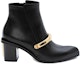 Order (W) Alexander McQueen But Kasut Buku Lali 'Gold Cuff Black Leather' 633482WHWQ81088