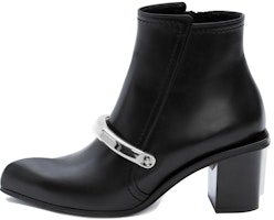 (Women) Alexander McQueen Ankle Boot 'Metal Cuff Black Leather' 633482WHWQ71081 (Women) Alexander McQueen Ankle Boot 'Metal Cuff Black Leather' 633482WHWQ71081