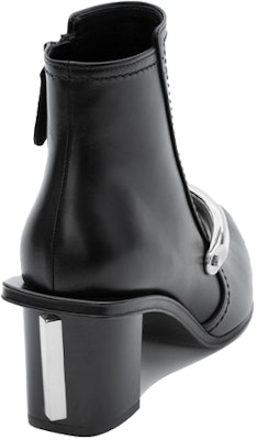 (Women) Alexander McQueen Ankle Boot 'Metal Cuff Black Leather' 633482WHWQ71081 Shop (Women) Alexander McQueen Ankle Boot 'Metal Cuff Black Leather' 633482WHWQ71081