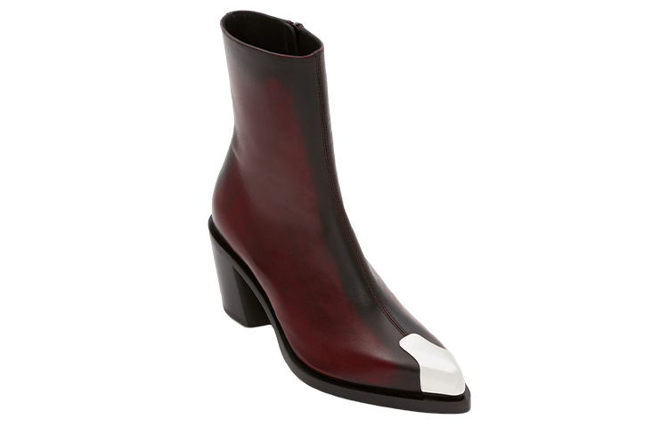 Order Alexander McQueen 亞歷山大·麥昆 朋克風短筒靴 女款 深紅色