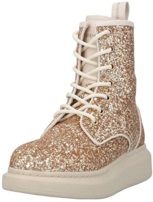 (Women) Alexander McQueen Ankle Boots 'Gold Glitter' 586394W4EY68034 Order (Women) Alexander McQueen Ankle Boots 'Gold Glitter' 586394W4EY68034