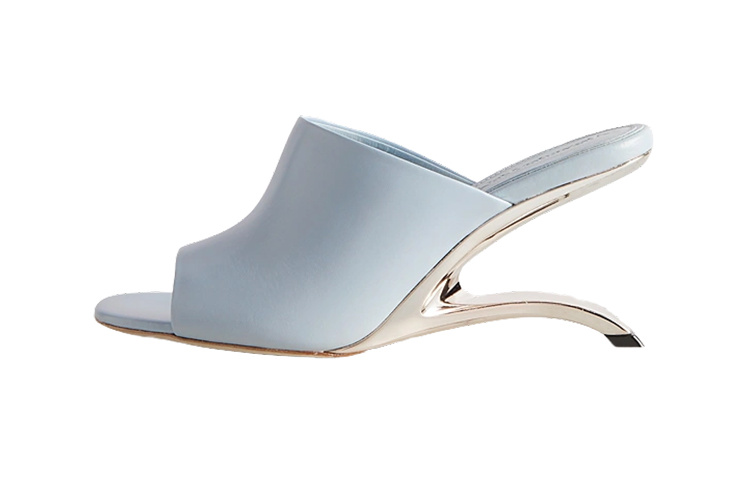 (Women) Alexander McQueen Arc 'Spring Blue Mule' 734996WIC714559