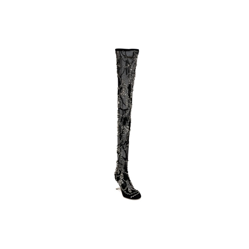 Order (W) Alexander McQueen Arc Boot ''Schwarze Stickerei'' 700314W4TN11081