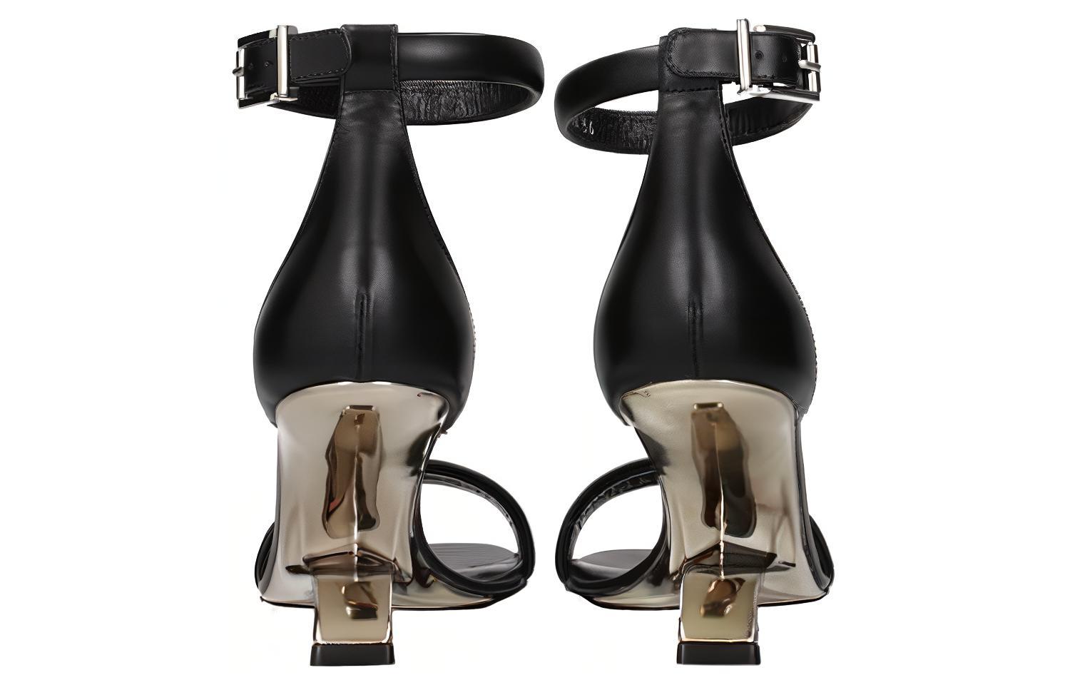 Purchase (W) Alexander McQueen Arc Hoge Hak Sandalen Zilver ''Zwart'' 700080WIC711081