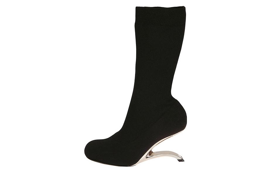 (Women) Alexander McQueen Arc Knit Boot 'Black' 700309W4TP11081