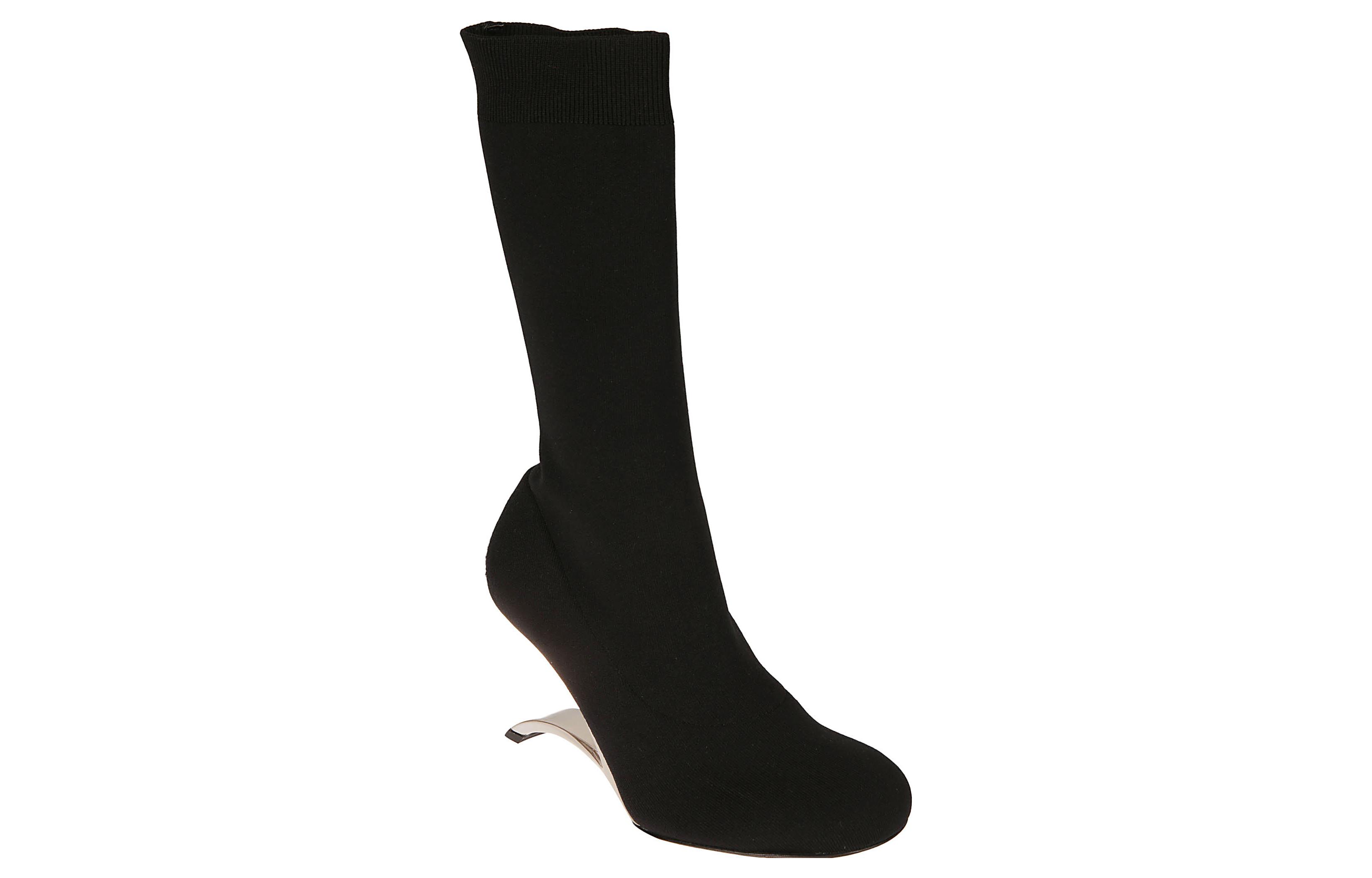 Lookbook (W) Alexander McQueen Arc Knit Stiefel ''Schwarz'' 700309W4TP11081
