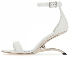 (Women) Alexander McQueen Arc Leather Sandals 'White' 700080WIC719359 (Women) Alexander McQueen Arc Leather Sandals 'White' 700080WIC719359