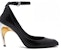 (W) Alexander McQueen Armadillo 95 Pam Angkat Tali Kaki Kulit 'Hitam' 780679WIEX21399