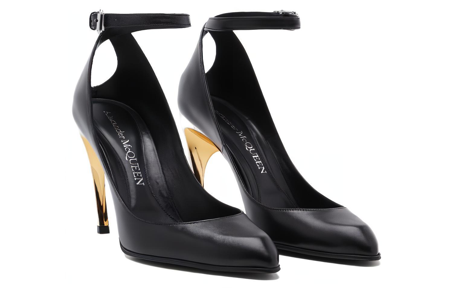 Lookbook (W) Alexander McQueen Armadillo 95 Pam Angkat Tali Kaki Kulit 'Hitam' 780679WIEX21399