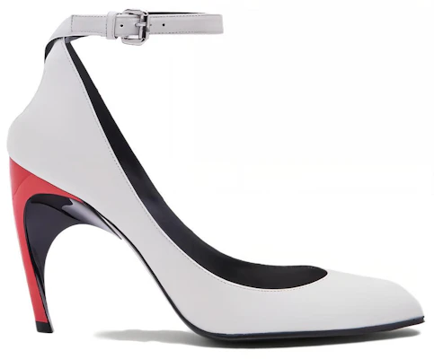 (Women) Alexander McQueen Armadillo Ankle Strap Heels 'Black Silver Red' 780679WIEX48740 Order (Women) Alexander McQueen Armadillo Ankle Strap Heels 'Black Silver Red' 780679WIEX48740