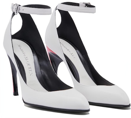 (Women) Alexander McQueen Armadillo Ankle Strap Heels 'Black Silver Red' 780679WIEX48740 Lookbook (Women) Alexander McQueen Armadillo Ankle Strap Heels 'Black Silver Red' 780679WIEX48740