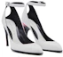 Lookbook (Women) Alexander McQueen Armadillo Ankle Strap Heels 'Black Silver Red' 780679WIEX48740