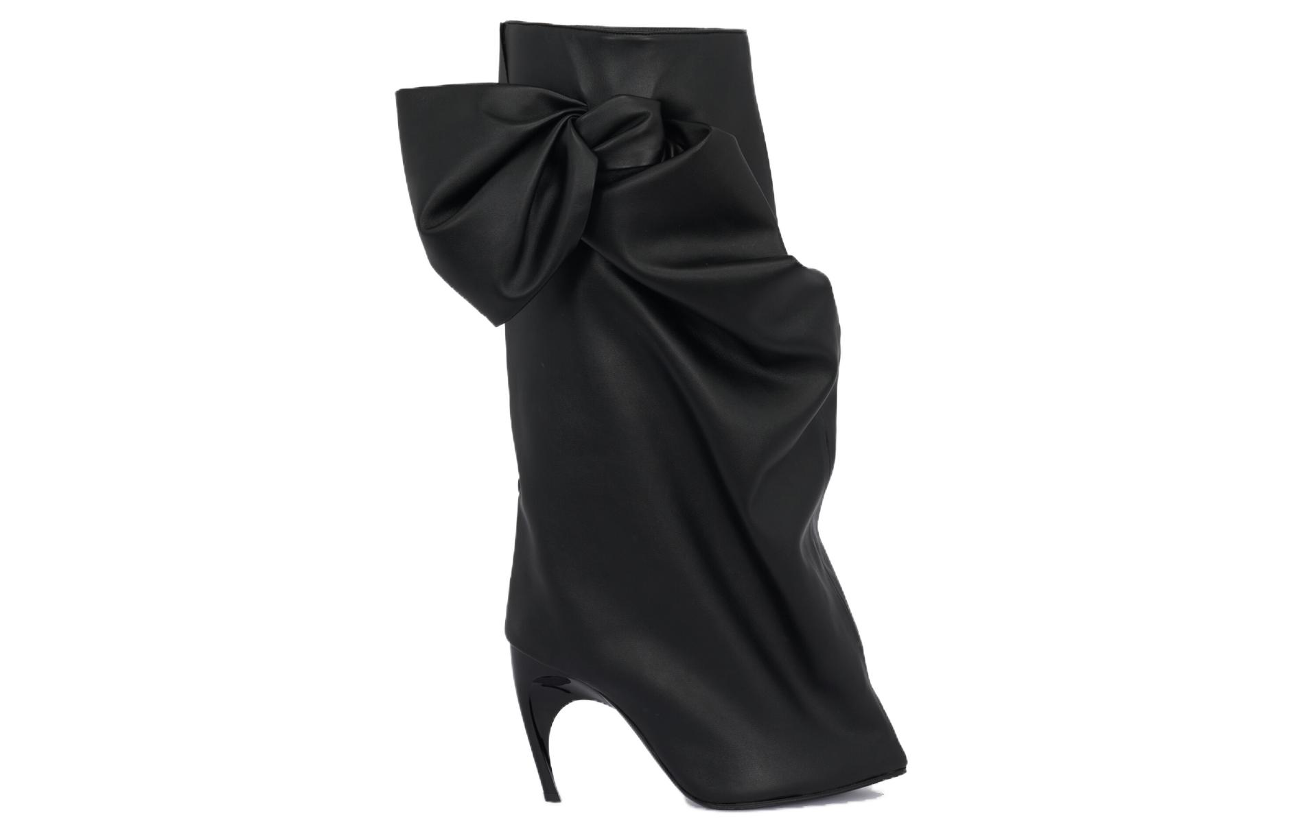 Order (Women) Alexander McQueen Armadillo Bow Boots 'Black' 780669W4XQ11000
