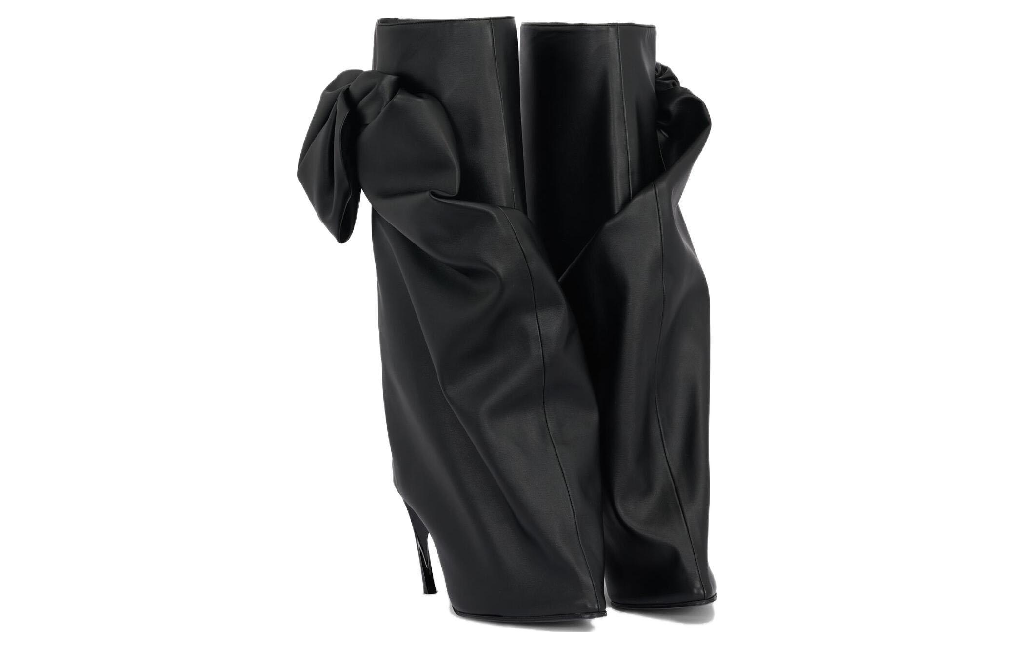 Shop (Women) Alexander McQueen Armadillo Bow Boots 'Black' 780669W4XQ11000