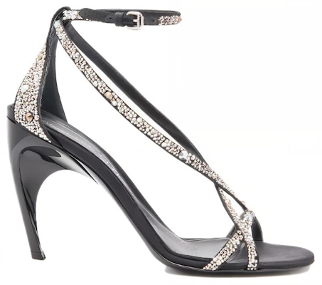 (Women) Alexander McQueen Armadillo Crossed Sandals 'Black Silver' 780693W4X271064 Order (Women) Alexander McQueen Armadillo Crossed Sandals 'Black Silver' 780693W4X271064