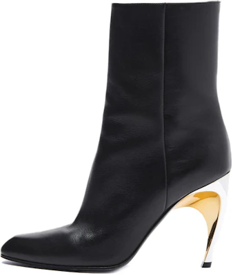 (Women) Alexander McQueen Armadillo Leather Ankle Boots 'Black Silver' 780676WIEG21399 Buy (Women) Alexander McQueen Armadillo Leather Ankle Boots 'Black Silver' 780676WIEG21399