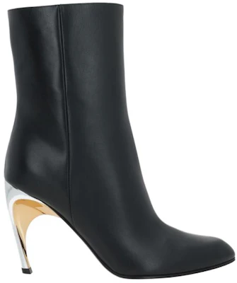 (Women) Alexander McQueen Armadillo Leather Ankle Boots 'Black Silver' 780676WIEG21399 Order (Women) Alexander McQueen Armadillo Leather Ankle Boots 'Black Silver' 780676WIEG21399