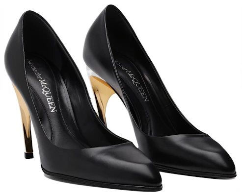 Alexander McQueen亞歷山大麥昆 皮革 尖頭套腳 細跟 高筒鞋 9.5cm 女款 黑色 Lookbook Alexander McQueen亞歷山大麥昆 皮革 尖頭套腳 細跟 高筒鞋 9.5cm 女款 黑色