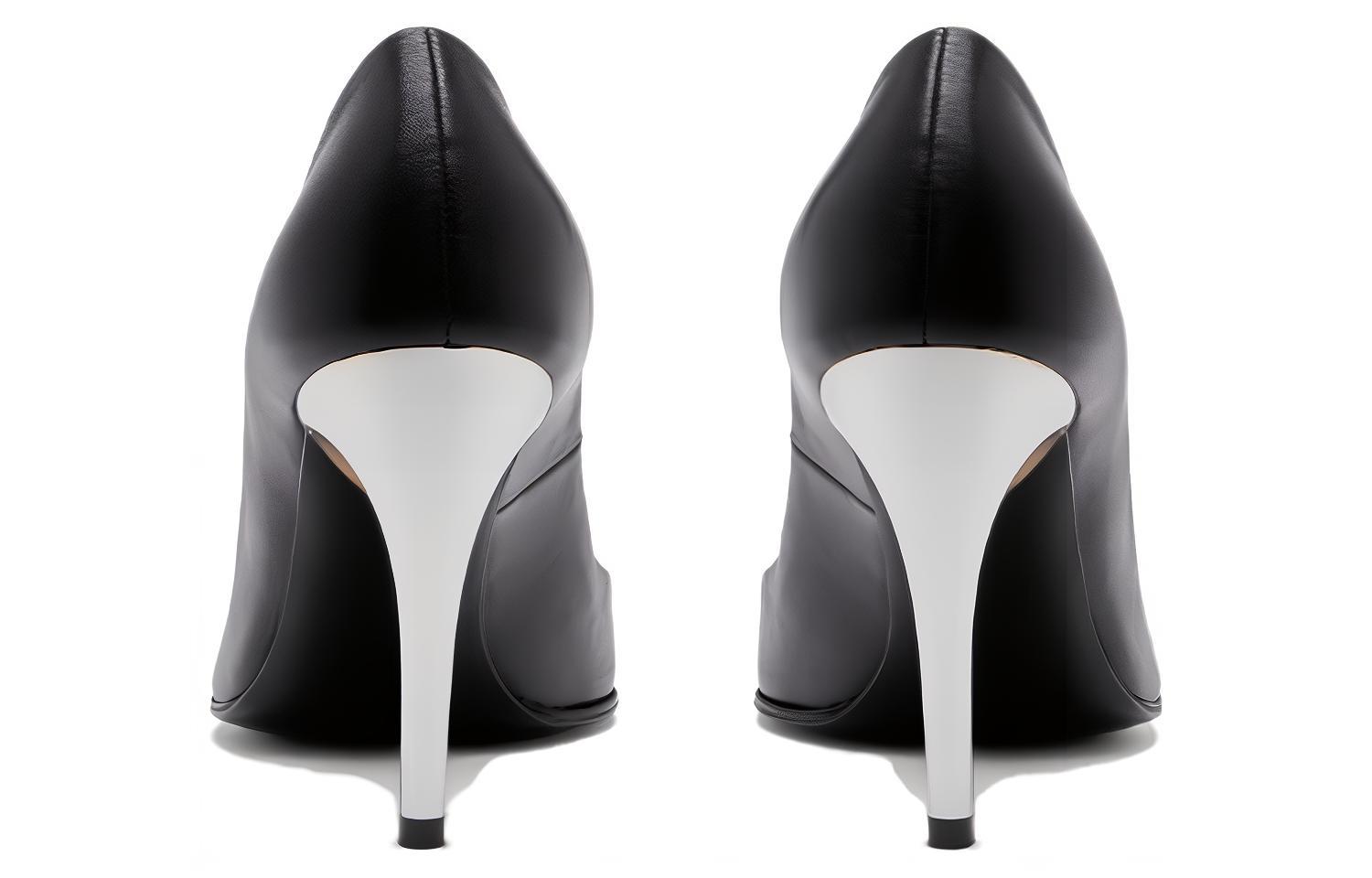 Shop (W) アレキサンダー・マックイーン アルマジロ パンプス 黒×銀 780683WIEX21399