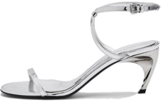 (Women) Alexander McQueen Armadillo Metallic Faux-Leather Sandals 'Silver' 781354W4WG18100 (Women) Alexander McQueen Armadillo Metallic Faux-Leather Sandals 'Silver' 781354W4WG18100