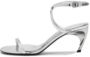 (Women) Alexander McQueen Armadillo Metallic Faux-Leather Sandals 'Silver' 781354W4WG18100 (Women) Alexander McQueen Armadillo Metallic Faux-Leather Sandals 'Silver' 781354W4WG18100