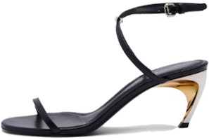 (Women) Alexander McQueen Armadillo Metallic Faux-leather Sandals 'Black' 781353WIEX51399 (Women) Alexander McQueen Armadillo Metallic Faux-leather Sandals 'Black' 781353WIEX51399