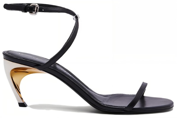 (Women) Alexander McQueen Armadillo Metallic Faux-leather Sandals 'Black' 781353WIEX51399 Order (Women) Alexander McQueen Armadillo Metallic Faux-leather Sandals 'Black' 781353WIEX51399