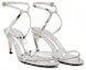 Lookbook (W) Sandal Alexander McQueen Armadillo Kulit Tiruan Logam 'Perak' 781354W4WG18100