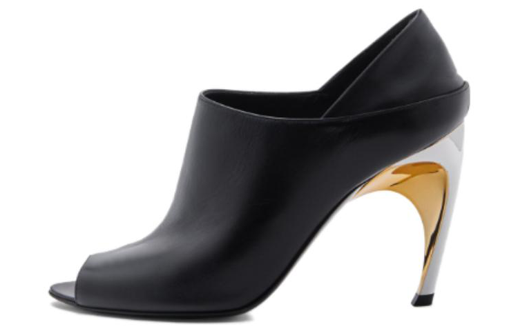 (Women) Alexander McQueen Armadillo Mules 'Black Silver' 780699WIEA91399