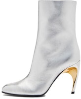 (Women) Alexander McQueen Armadillo Side-zipped Ankle Boots 'Silver' 780677WIF218369 (Women) Alexander McQueen Armadillo Side-zipped Ankle Boots 'Silver' 780677WIF218369