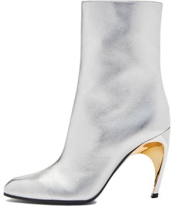 (W) 亚历山大·麦昆银色拉链侧开口鞋带高跟短靴 780677WIF218369 Buy (W) 亚历山大·麦昆银色拉链侧开口鞋带高跟短靴 780677WIF218369