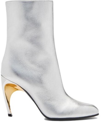 (Women) Alexander McQueen Armadillo Side-zipped Ankle Boots 'Silver' 780677WIF218369 Order (Women) Alexander McQueen Armadillo Side-zipped Ankle Boots 'Silver' 780677WIF218369