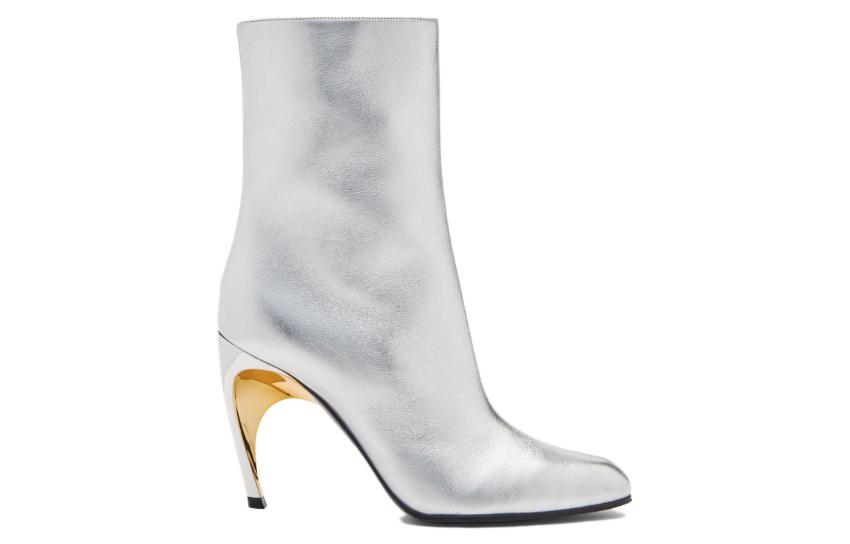 Order (Women) Alexander McQueen Armadillo Side-zipped Ankle Boots 'Silver' 780677WIF218369
